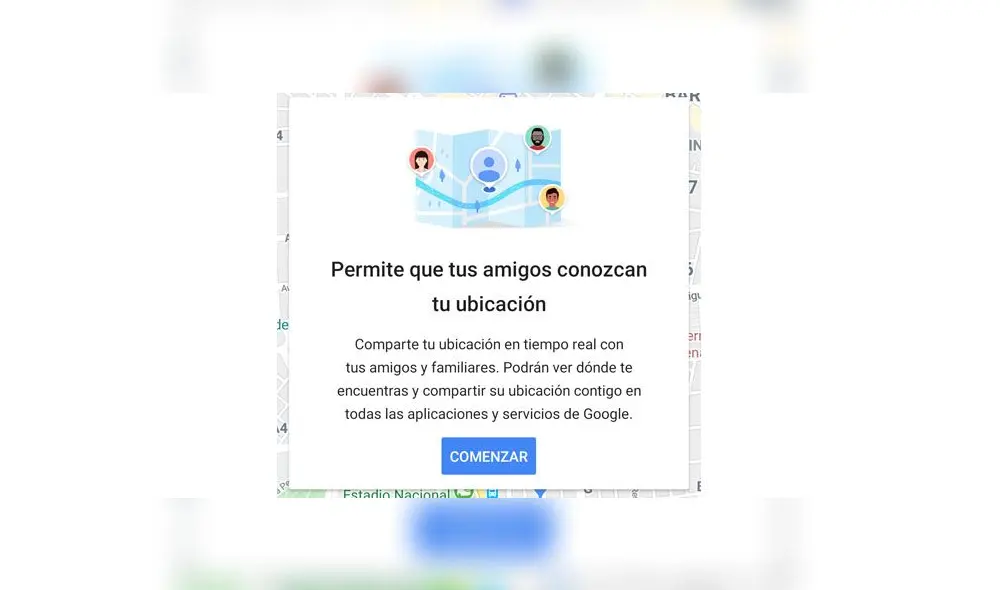 Comenzar a compartir tu ubicación en tiempo real.