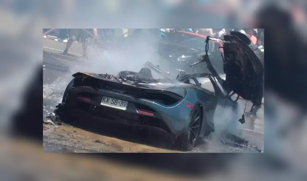 McLaren se incendia en Feria de Automóviles en Chile. (Foto: Chile)