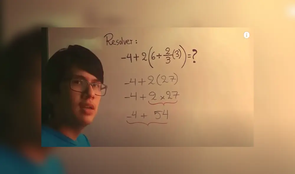 Desliza para ver el desarrollo de este reto matemático publicado en YouTube. Foto: Captura.