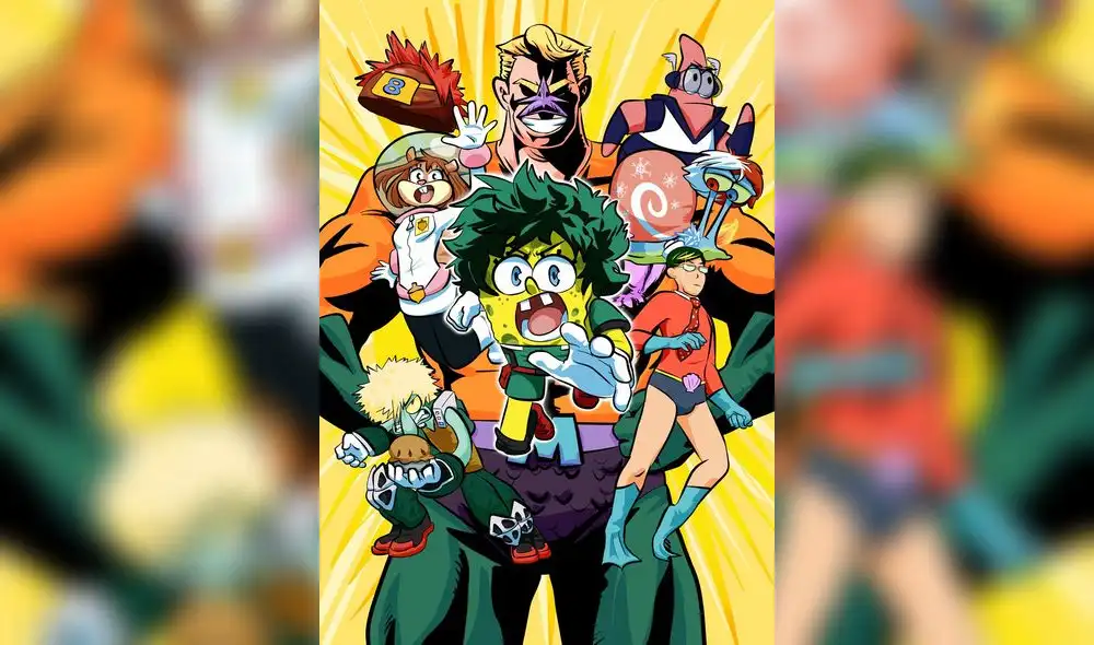 My Hero Academia: ¿Midoriya y Bob Esponja se unen? El crossover menos esperado [FOTOS]