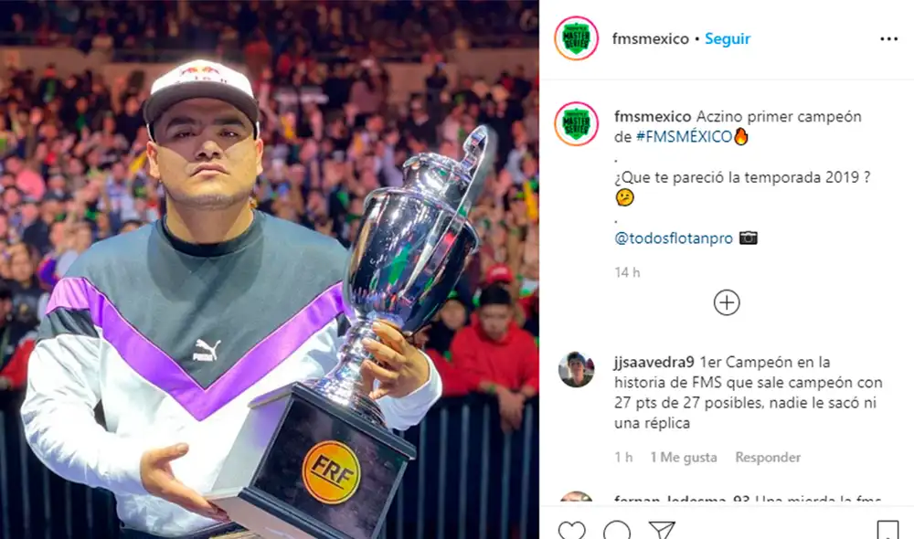 Aczino se retira de la FMS México como ganador de la primera edición Aczino se retira de la FMS México como ganador de la primera edición