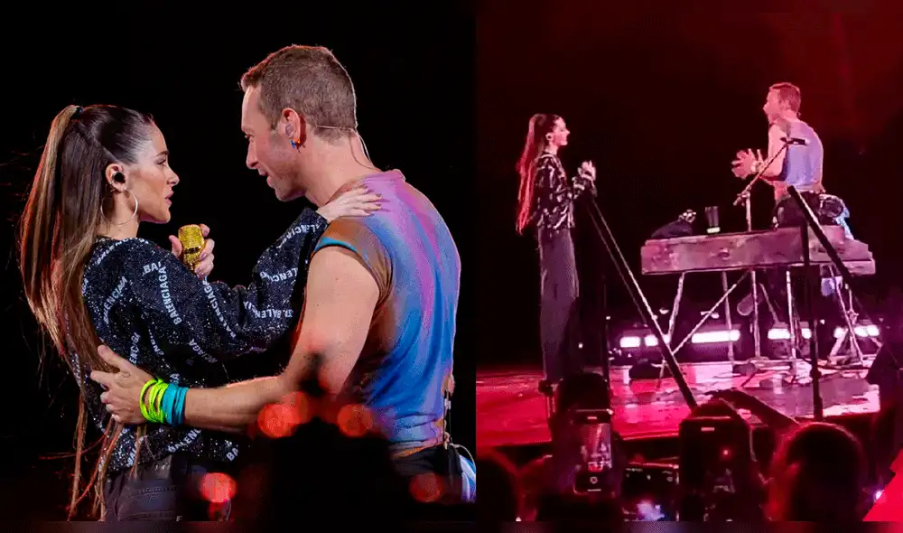Coldplay y Tini Stoessel estuvieron juntos en el estadio El Monumental de Buenos Aires. Foto: composición LR/La Nación/Facebook