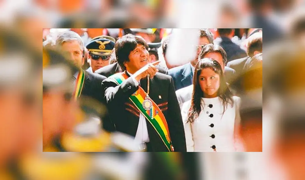 Evo Morales junto a su hija Evaliz Morales Ayma. Foto: difusión