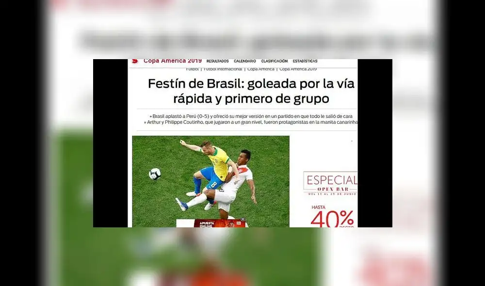 Perú vs. Brasil por Copa América 2019: Así informó la prensa internacional