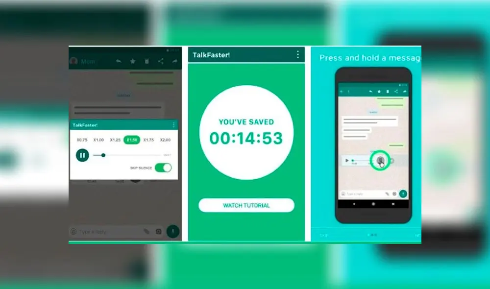 TalkFaster! es la app que debes usar para acelerar audios.