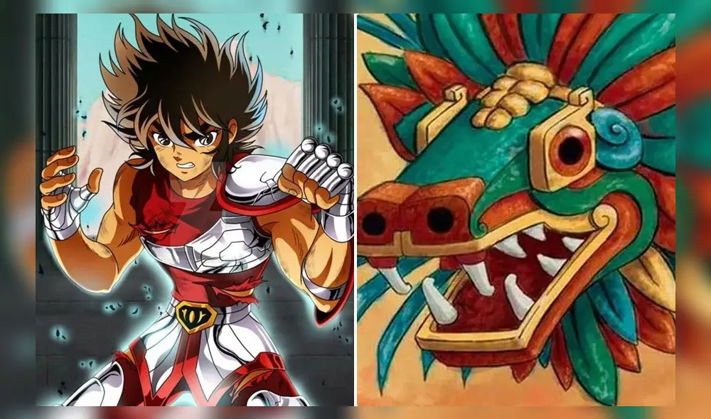 Dios mexicano aparece en el universo de Saint Seiya. Créditos: composición