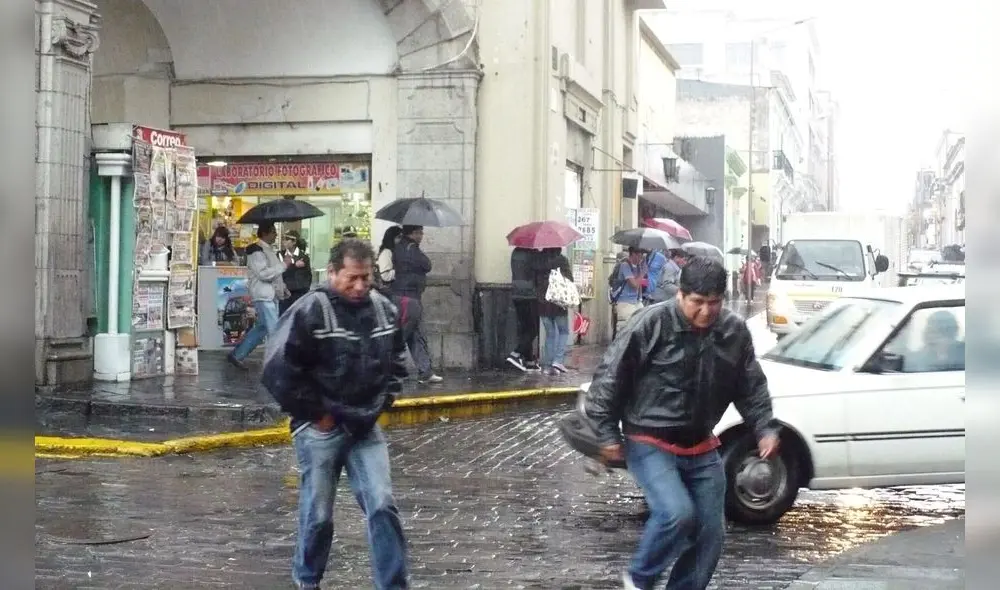 Pronostican lluvias en 11 regiones del país hasta el jueves