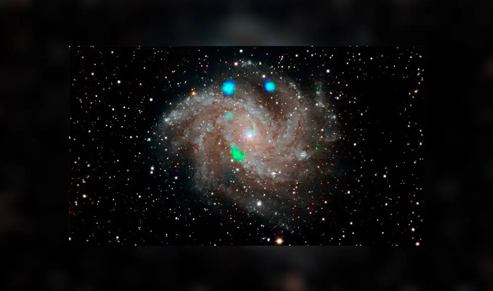 Esta imagen proviene del estallido del luz verde captado por NuStar. Foto: NASA / JPL-Caltech.