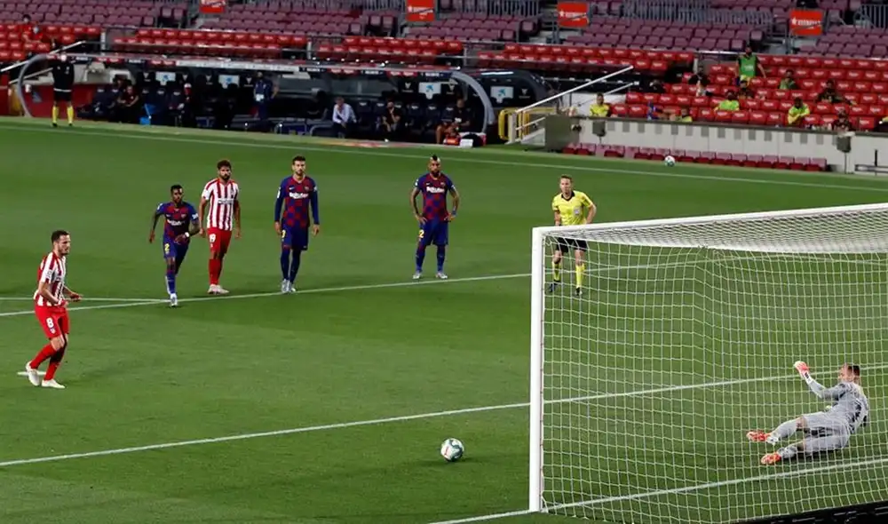 Saúl Niguez decretó el 1-1 en el partido Barcelona vs. Atlético de Madrid por LaLiga Santander. | Foto: EFE