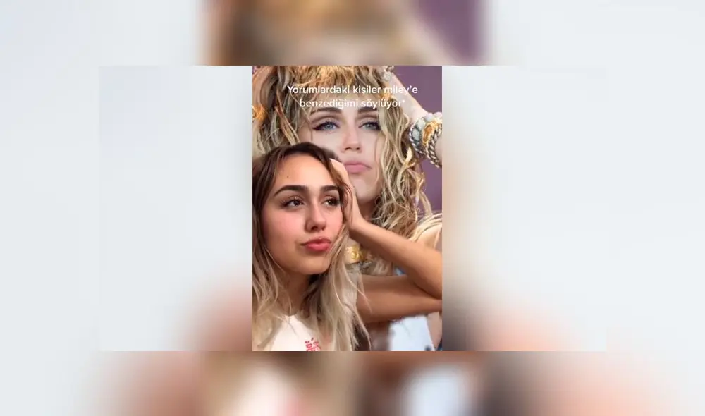Desliza las imágenes para ver el parecido físico que tiene esta joven turca con la cantante y actriz Miley Cyrus. Foto: @justdoa/TikTok Desliza las imágenes para ver el parecido físico que tiene esta joven turca con la cantante y actriz Miley Cyrus. Foto: @justdoa/TikTok
