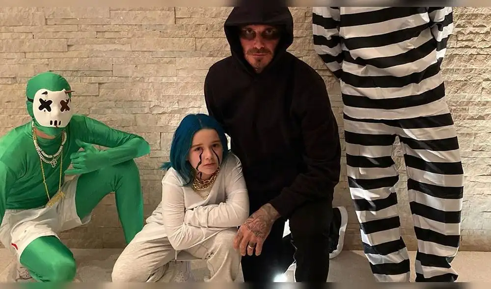 Hija de David Beckham se vistió como Billie Eilish para Halloween Hija de David Beckham se vistió como Billie Eilish para Halloween
