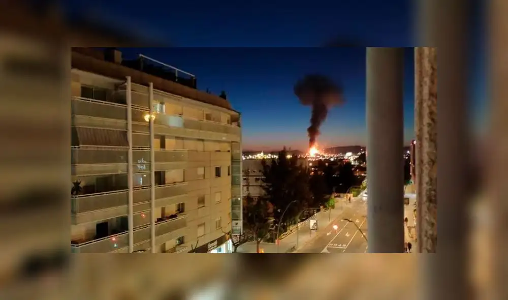 Explosión en Tarragona, España. Foto: Difusión
