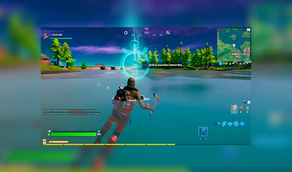 Prueba contrarreloj de natación 1: al este de Hidro 16