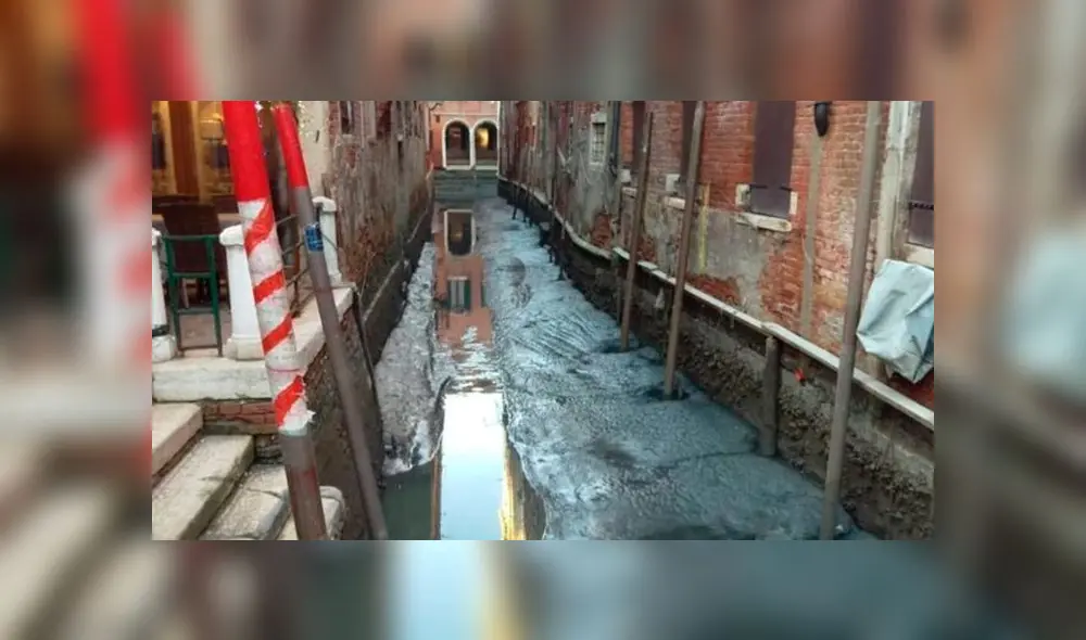 Venecia es perjudicada por periodo de sequía. Foto: AP/Luigi Costantini