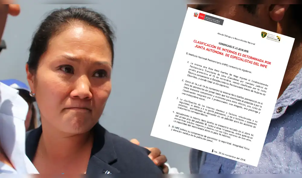 Keiko Fujimori: INPE responde sobre pedido de reubicación de Ana Herz Keiko Fujimori: INPE responde sobre pedido de reubicación de Ana Herz