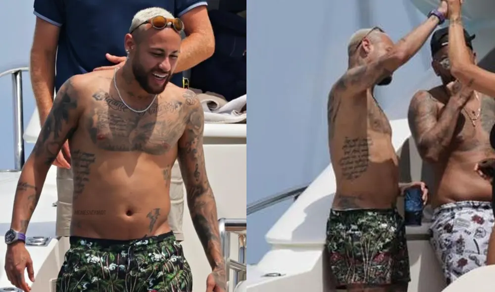 Neymar de vacaciones en Ibiza y su descuidado físico. Foto: Agencia GTRES