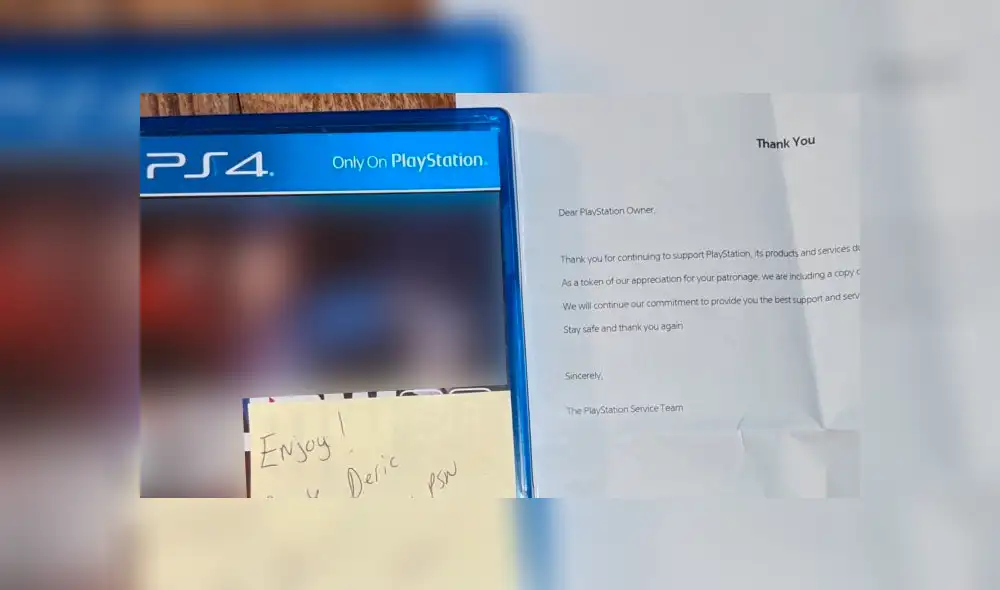 Sony se lució. Envió videojuego de regalo a fan por haberse tardado en la reparación de su PS4.