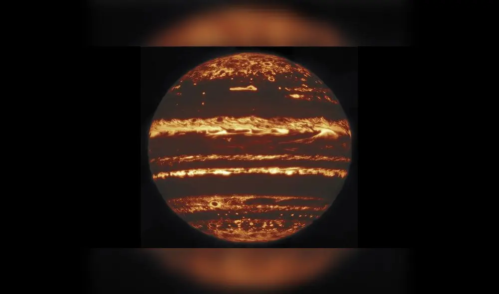 Júpiter captado en infrarrojo por el Observatorio Gemini, en Hawái.