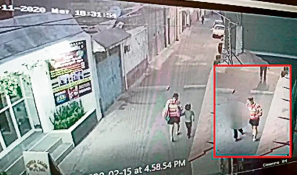 3. Pruebas. Cámaras captan momento en que niña era raptada por desconocida.