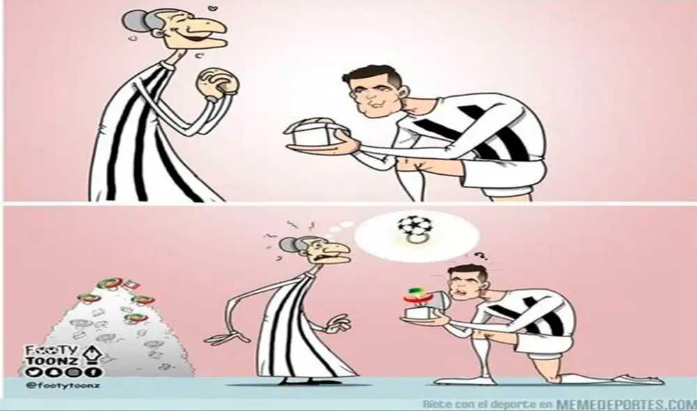 Cristiano Ronaldo víctima de hilarantes memes tras eliminación de la Juventus ante el Lyon. (FOTO: Twitter). Cristiano Ronaldo víctima de hilarantes memes tras eliminación de la Juventus ante el Lyon. (FOTO: Twitter).