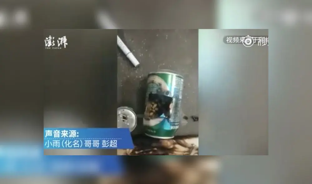 Así encontraron la lata que utilizaron las menores para seguir el tutorial de Ms. Yeah. Foto: Difusión