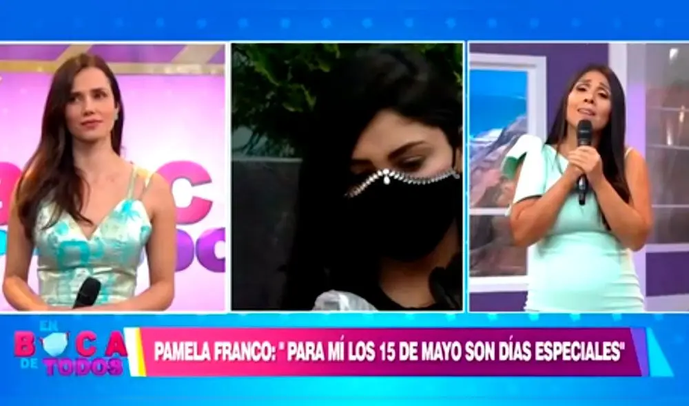 La pareja de Christian Domínguez fue sorprendida por la producción del programa y no pudo evitar el llanto.