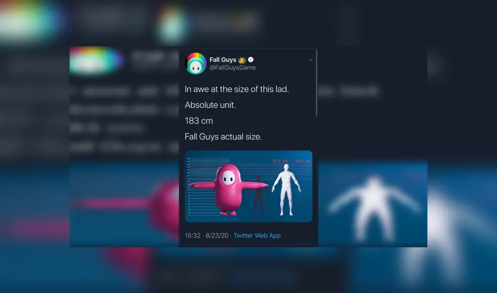 Los Fall Guys son más altos del promedio mundial. Imagen: Mediatonic.