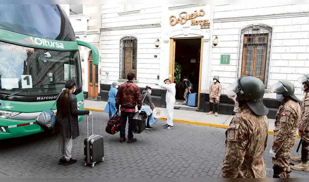 llegaron. Retornados fueron trasladados a hoteles donde pasan periodo de cuarentena.