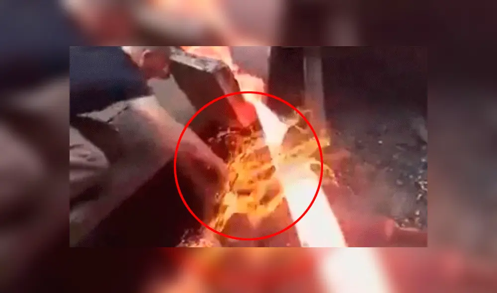 YouTube: Metió su mano en hierro fundido y sucedió lo impensado [VIDEO]