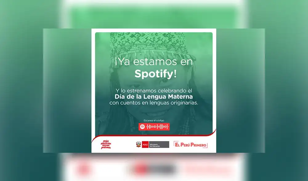 Minedu ingresa a Spotify estrenando cuentos en quechua y aimara. Foto: Minedu. Minedu ingresa a Spotify estrenando cuentos en quechua y aimara. Foto: Minedu.