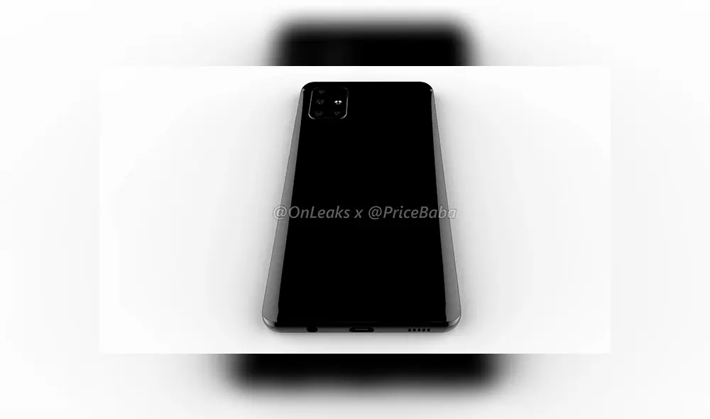 Renders filtrados del Samsung Galaxy A51. | Foto: OnLeaks.