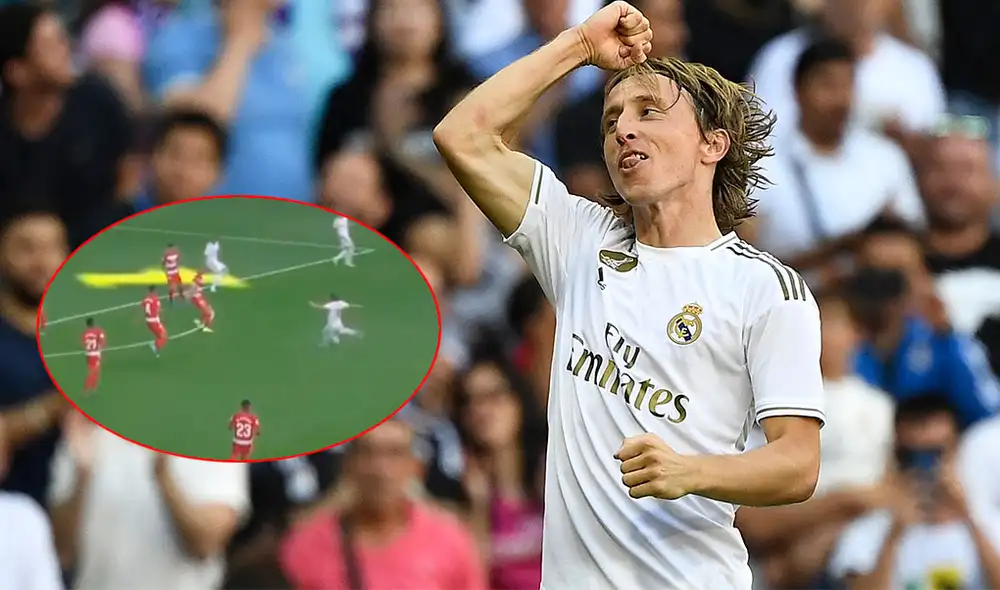 Luka Modric marcó el tercer gol para el Real Madrid. Luka Modric marcó el tercer gol para el Real Madrid.