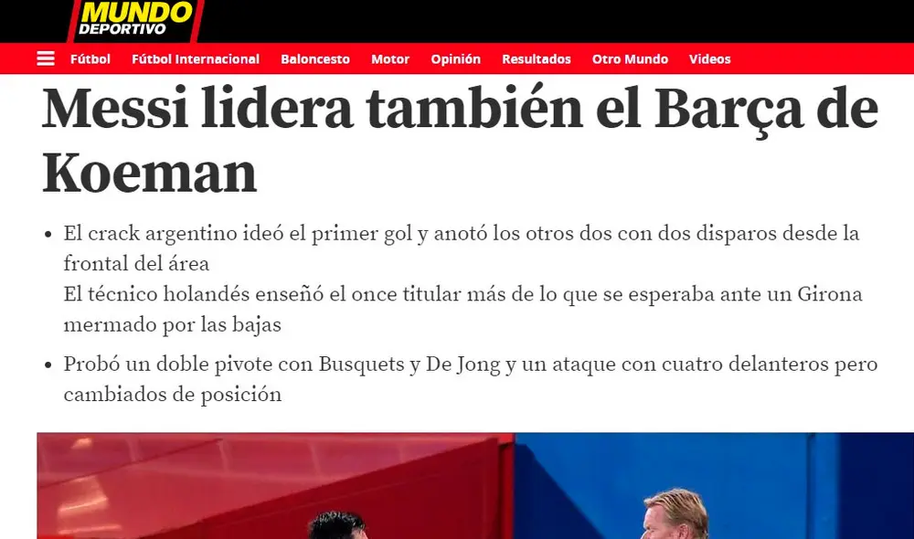 Mundo Deportivo de España. Foto: Diario Mundo Deportivo Mundo Deportivo de España. Foto: Diario Mundo Deportivo