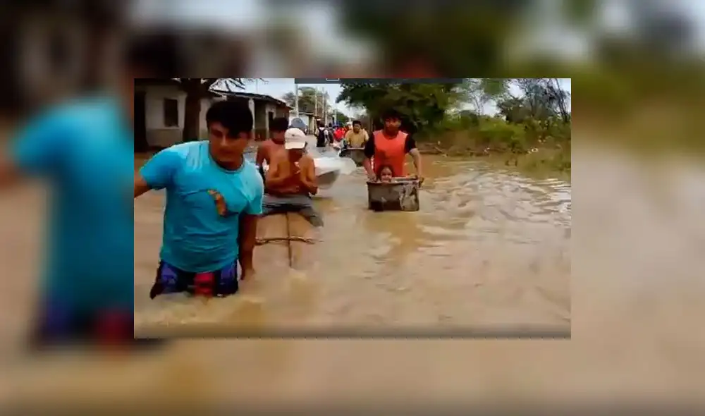 Inundación en Piura: Pobladores de Pedregal abandonan la ciudad [FOTOS Y VIDEO]