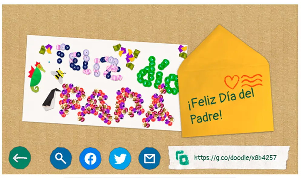 ¡Ya lista! Es hora de enviar nuestra tarjeta mediante cualquier red social que deseemos. (Foto: Captura Google)