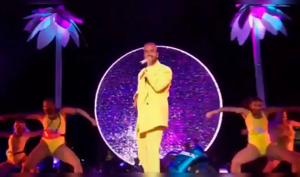 El colombiano brilló en la ceremonia con su tema "Hawái". Foto: captura MTV El colombiano brilló en la ceremonia con su tema "Hawái". Foto: captura MTV