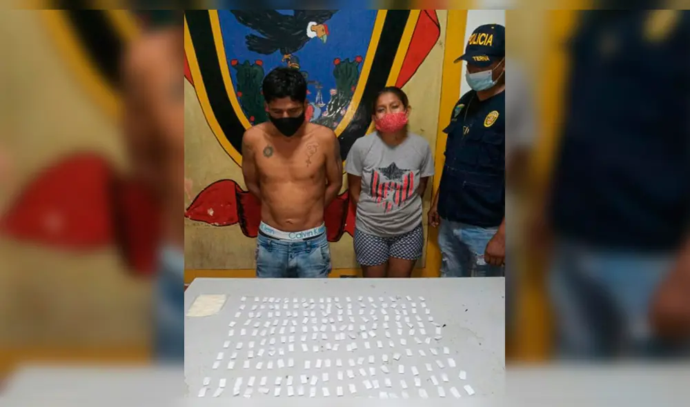 Detienen a pareja acusada de microcomercializar droga en Tumbes.