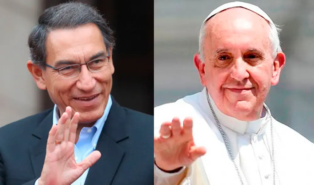 Martín Vizcarra resaltó la labor de la Iglesia Católica y el papa Francisco envió su cariño al pueblo peruano. Composición: La República.