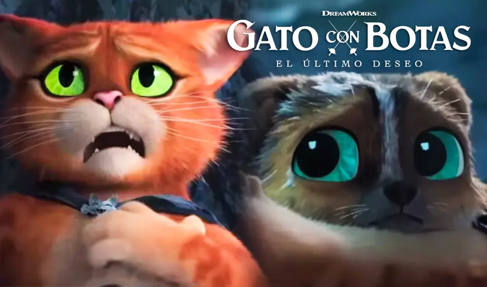 Perrito ayudó al Gato con Bota a superar su ataque de pánico en una escena de "El último deseo". Foto: composición LR/DreamWorks