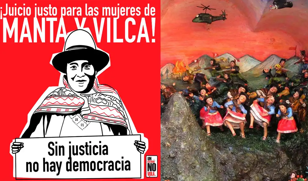 Caso Manta. Foto: Demus / retablo de Edilberto Jiménez (imagen difundida por Rocío Silva Santisteban)