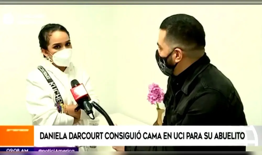 El abuelo de Daniela Darcourt recibe atención médica en el hospital Edgardo Rebagliati, luego de contraer la COVID-19 | FOTO: América TV El abuelo de Daniela Darcourt recibe atención médica en el hospital Edgardo Rebagliati, luego de contraer la COVID-19 | FOTO: América TV