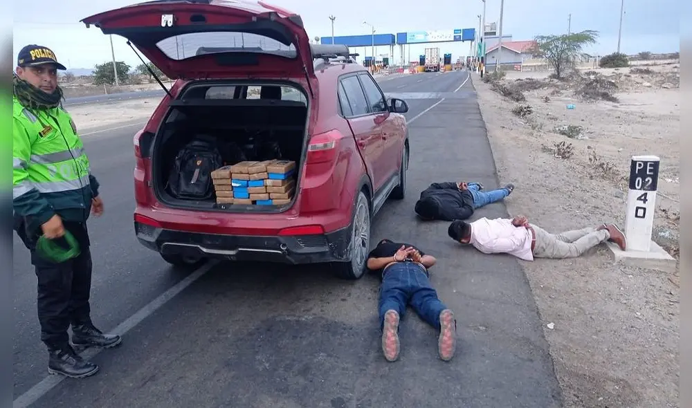 Agentes de la PNP frustran pase de droga a puerto de Paita. Foto: PNP