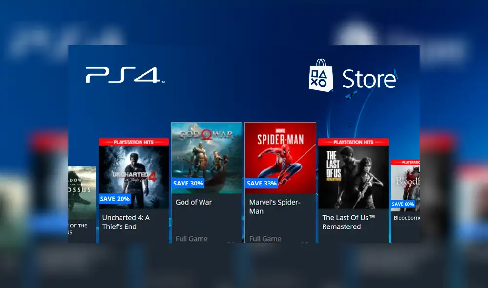 PS4: Ofertas en juegos exclusivos como God of War, Spiderman, Uncharted y The Last of Us