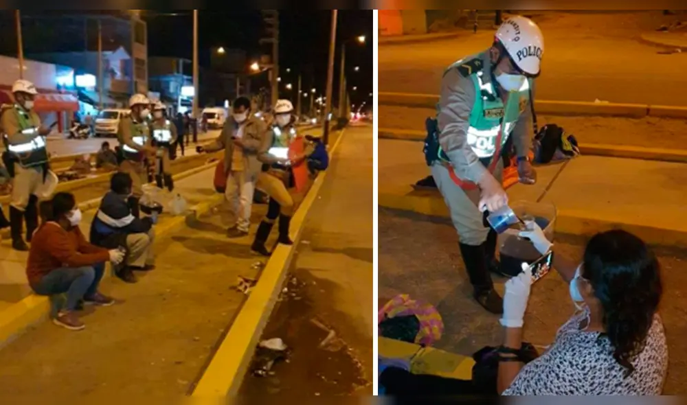 PNP lleva alimentos a familiares de pacientes COVID-19. PNP lleva alimentos a familiares de pacientes COVID-19.