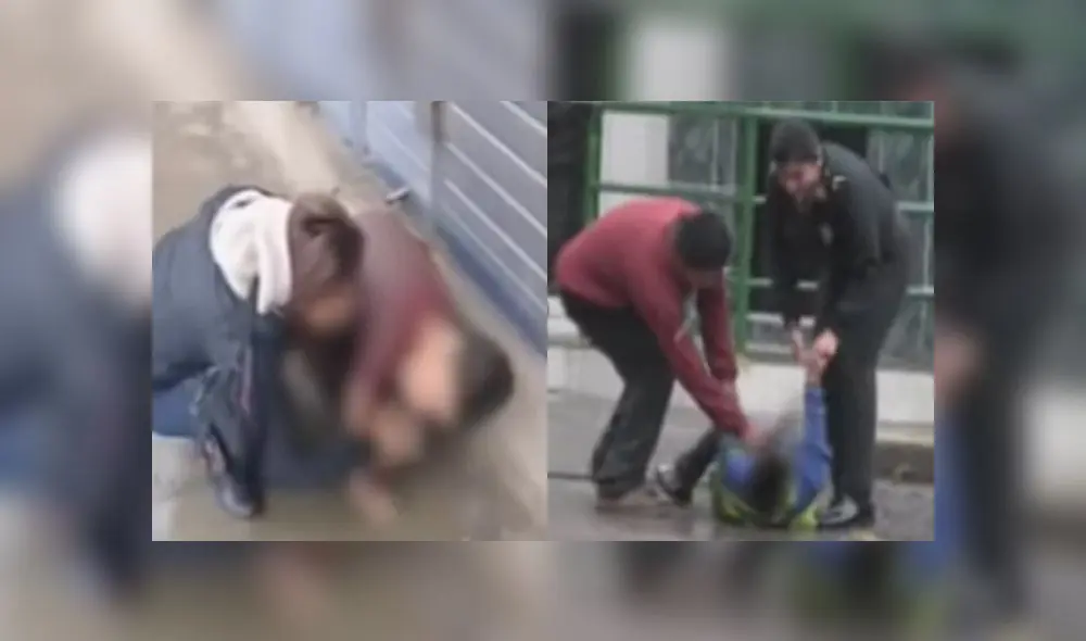 El niño fue ayudado por transeúntes y policías. (Foto: Capturas de video / 24 Horas)