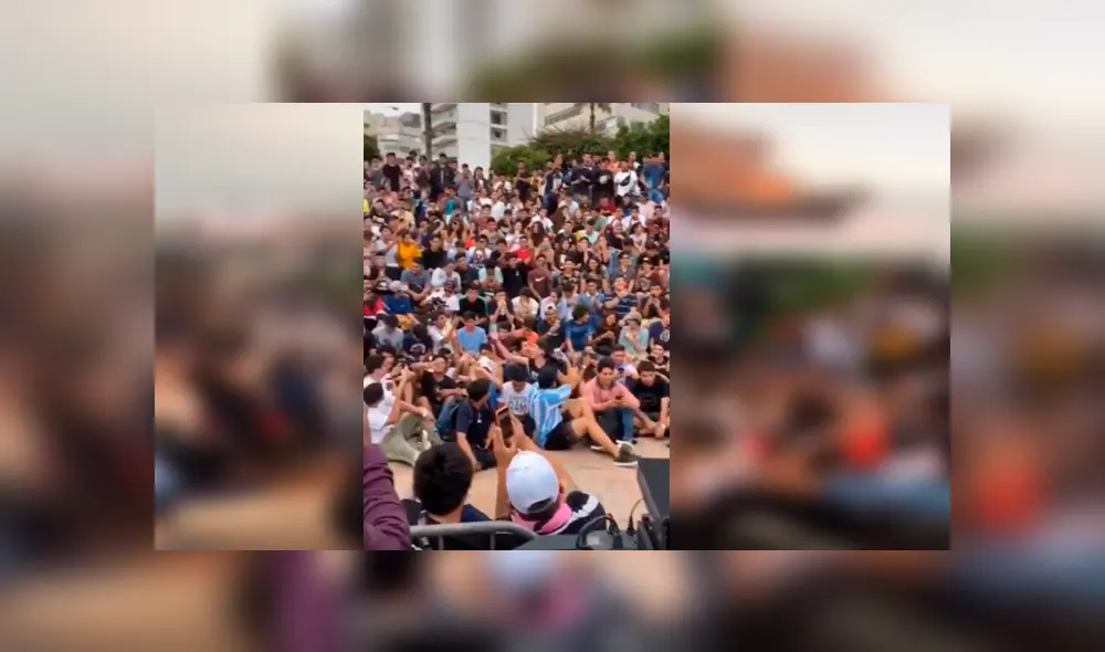 Video es viral en Facebook. Jóvenes peruanos protagonizaron una singular escena cantando a coro el popular tema de Karol G durante evento de freestyle en parque de Miraflores