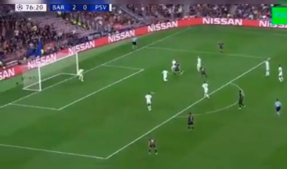 Barcelona vs PSV: la espléndida definición de Messi para el 3-0 [VIDEO]