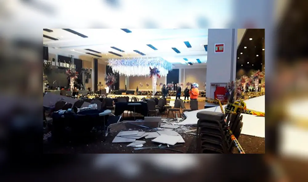 Cinco heridos en una fiesta de graduación tras desplomarse el techo [VIDEO]
