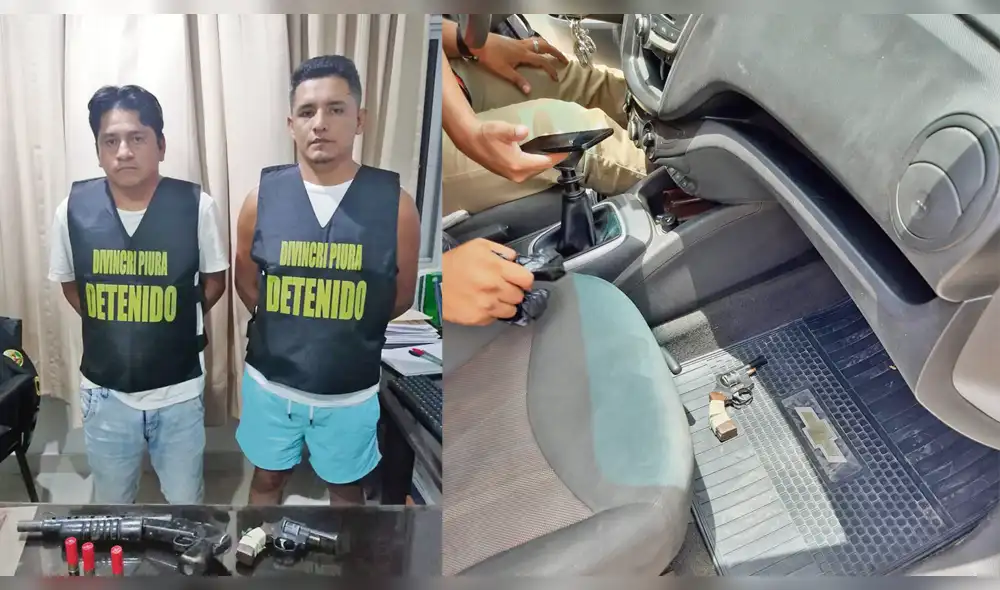 Incautan. Policía intervino a sospechosos y les incautó armas de fuego. Vehículo con lunas polarizadas tenía placa adulterada.