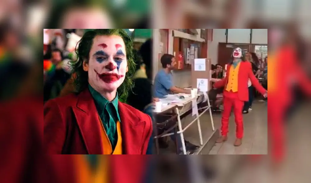 Joker votó en Argentina: personaje dejó boquiabierto a electores con su baile [VIDEO]